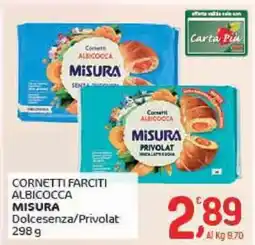 Crai Cornetti farciti albicocca MISURA Dolcesenza/Privolat offerta