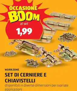 ALDI Workzone set di cerniere e chiavistelli offerta