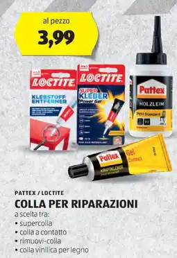 ALDI Pattex / loctite colla per riparazioni offerta
