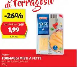ALDI Milsani formaggi misti a fette offerta