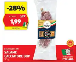ALDI Regione che vai salame cacciatore dop offerta