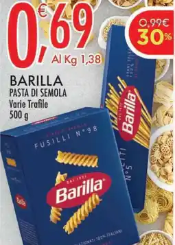 Crai BARILLA pasta di semola varie trafile offerta