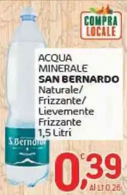 Crai Acqua minerale SAN BERNARDO Naturale/ Frizzante/ Lievemente Frizzante offerta