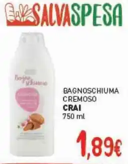 Crai Bagnoschiuma cremoso CRAI offerta