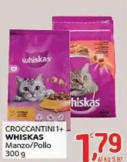 Crai Croccantini 1+ WHISKAS manzo/pollo offerta