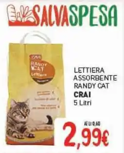 Crai Lettiera assorbente randy cat CRAI offerta