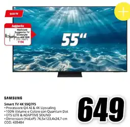 MediaWorld SAMSUNG Smart TV 4K 55Q7F5 offerta