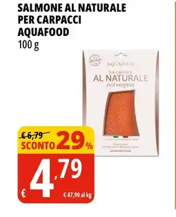 Tigros Salmone al naturale per carpacci AQUAFOOD offerta