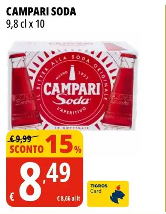 Tigros Campari soda offerta