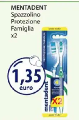 Acqua & Sapone MENTADENT Spazzolino Protezione Famiglia x2 offerta