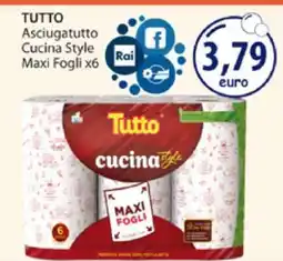 Acqua & Sapone TUTTO Asciugatutto Cucina Style Maxi Fogli x6 offerta