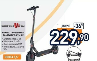 Unieuro Monopattino elettrico w-m7al8-k offerta
