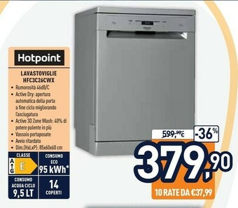 Unieuro Hfc 3c26 cw x libera installazione 14 coperti e offerta