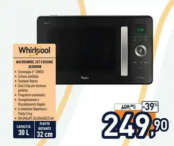 Unieuro Jq 280 mb superficie piana microonde combinato 30 l 1000 w nero, argento offerta