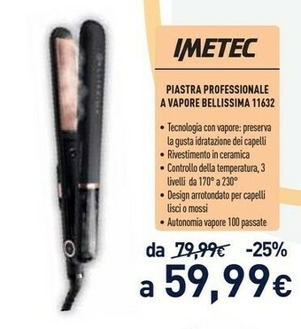 Unieuro Piastra professionale a vapore bellissima 11632 offerta