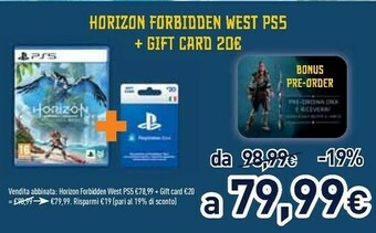Unieuro Horizon: forbidden west standard multilingua playstation 5 offerta