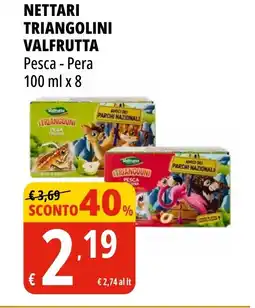 Tigros Nettari triangolini VALFRUTTA offerta