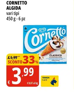 Tigros Cornetto ALGIDA offerta