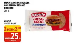 Tigros Mega maxi hamburger con semi di sesamo ROBERTO offerta