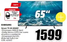 MediaWorld SAMSUNG Smart TV 4K 65S85F offerta