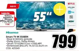 MediaWorld Hisense Smart TV 4K 55A85N offerta