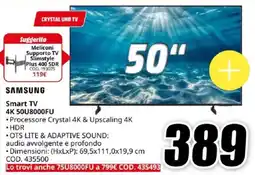 MediaWorld SAMSUNG Smart TV 4K 50U8000FU offerta