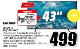 MediaWorld SAMSUNG Smart TV 43Q7FAUUXZ offerta