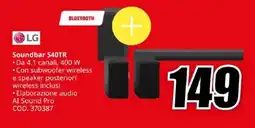 MediaWorld LG Soundbar S40TR offerta