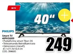 MediaWorld PHILIPS Smart TV 40PHS6009 offerta