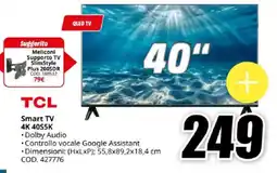 MediaWorld TCL Smart TV 4K 40S5K offerta