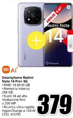 MediaWorld Smartphone Redmi Note 14 Pro+ 5G offerta