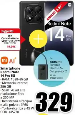 MediaWorld Smartphone Redmi Note 14 Pro 5G offerta