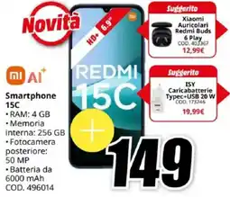MediaWorld REDMI Smartphone 15C offerta