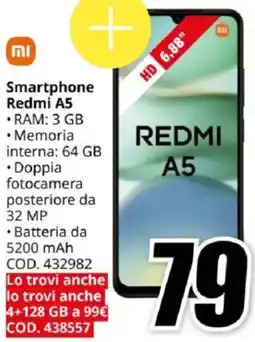 MediaWorld Smartphone Redmi A5 offerta