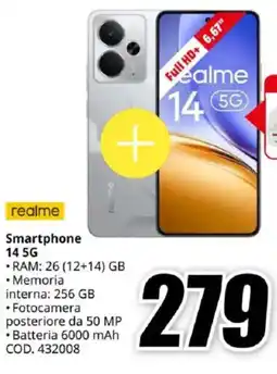 MediaWorld realme Smartphone 14 5G offerta