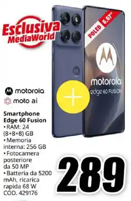 MediaWorld motorola Smartphone Edge 60 Fusion offerta