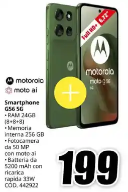 MediaWorld motorola Smartphone G56 5G offerta