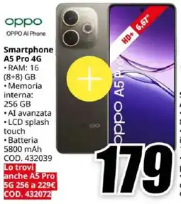 MediaWorld oppo Smartphone A5 Pro 4G offerta