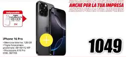 MediaWorld iPhone 16 Pro offerta
