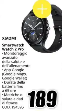 MediaWorld XIAOMI Smartwatch Watch 2 Pro offerta
