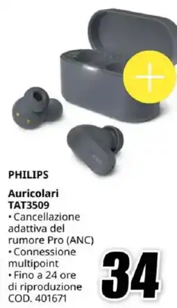 MediaWorld PHILIPS Auricolari TAT3509 offerta