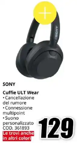MediaWorld SONY Cuffie ULT Wear offerta