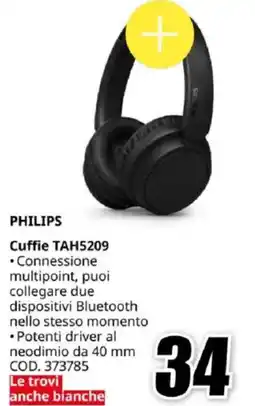 MediaWorld PHILIPS Cuffie TAH5209 offerta