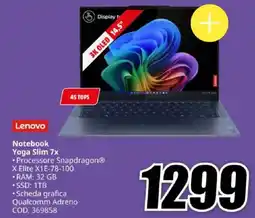 MediaWorld Lenovo Notebook Yoga Slim 7x offerta