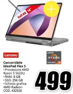 MediaWorld Lenovo Convertibile IdeaPad Flex 5 offerta