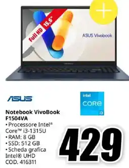 MediaWorld ASUS Notebook VivoBook F1504VA offerta