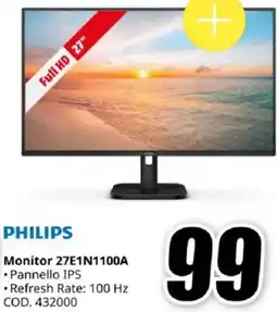 MediaWorld PHILIPS Monitor 27E1N1100A offerta