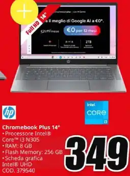 MediaWorld hp Chromebook Plus 14" offerta