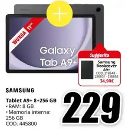 MediaWorld SAMSUNG Tablet A9+ 8+256 GB offerta