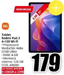 MediaWorld Tablet Redmi Pad 2 4+128 Wi-Fi offerta